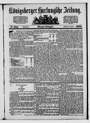 Königsberger Hartungsche Zeitung vom 28.11.1888
