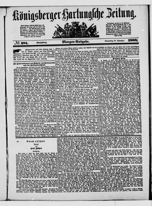 Königsberger Hartungsche Zeitung vom 29.11.1888