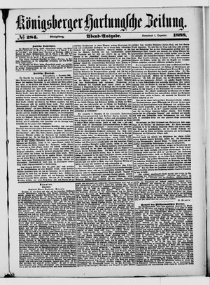 Königsberger Hartungsche Zeitung vom 01.12.1888