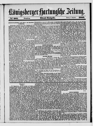 Königsberger Hartungsche Zeitung vom 03.12.1888