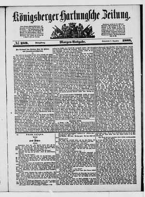 Königsberger Hartungsche Zeitung vom 08.12.1888