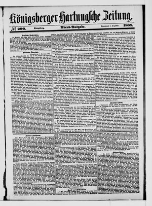 Königsberger Hartungsche Zeitung vom 08.12.1888
