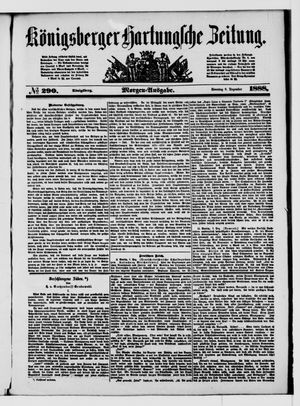 Königsberger Hartungsche Zeitung vom 09.12.1888