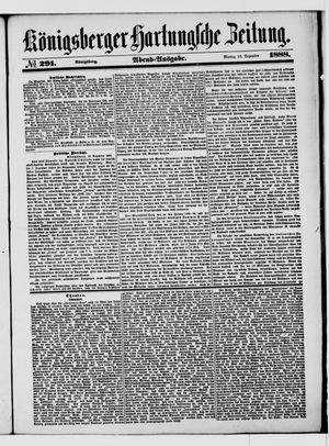 Königsberger Hartungsche Zeitung vom 10.12.1888