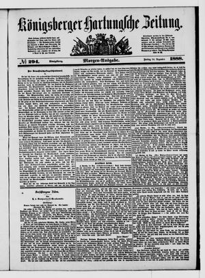 Königsberger Hartungsche Zeitung vom 14.12.1888