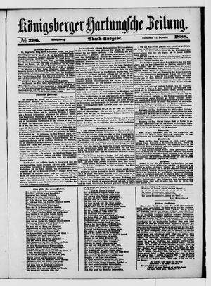 Königsberger Hartungsche Zeitung vom 15.12.1888