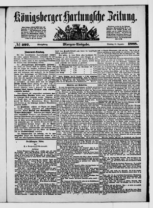 Königsberger Hartungsche Zeitung vom 18.12.1888