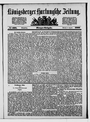 Königsberger Hartungsche Zeitung vom 19.12.1888