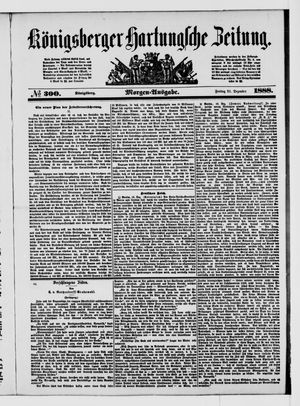 Königsberger Hartungsche Zeitung vom 21.12.1888