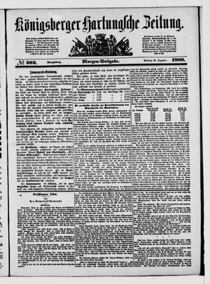 Königsberger Hartungsche Zeitung vom 23.12.1888