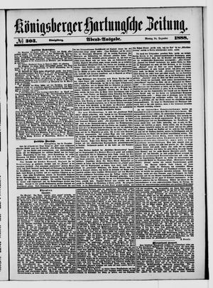 Königsberger Hartungsche Zeitung vom 24.12.1888