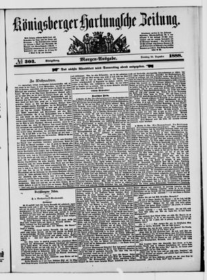 Königsberger Hartungsche Zeitung vom 25.12.1888