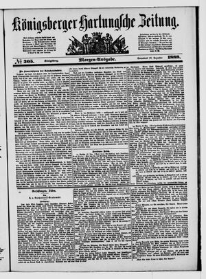 Königsberger Hartungsche Zeitung vom 29.12.1888