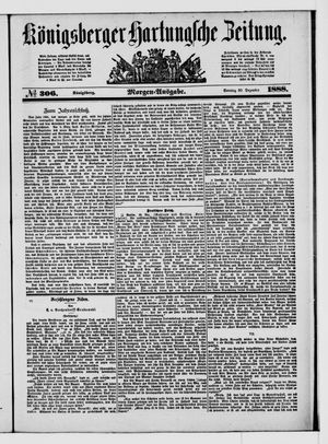 Königsberger Hartungsche Zeitung vom 30.12.1888