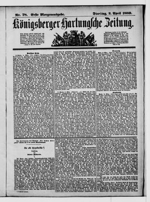 Königsberger Hartungsche Zeitung vom 02.04.1889