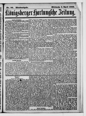 Königsberger Hartungsche Zeitung on Apr 3, 1889
