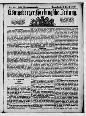 Königsberger Hartungsche Zeitung vom 06.04.1889