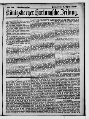 Königsberger Hartungsche Zeitung vom 06.04.1889
