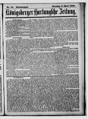 Königsberger Hartungsche Zeitung vom 09.04.1889