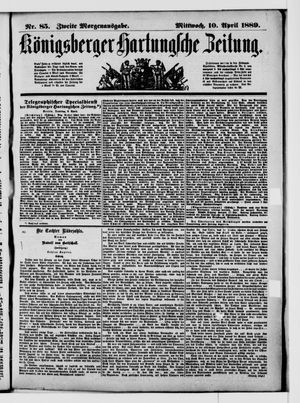 Königsberger Hartungsche Zeitung on Apr 10, 1889