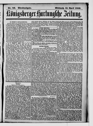 Königsberger Hartungsche Zeitung vom 10.04.1889
