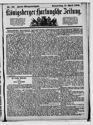 Königsberger Hartungsche Zeitung vom 11.04.1889