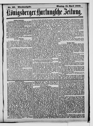 Königsberger Hartungsche Zeitung vom 15.04.1889