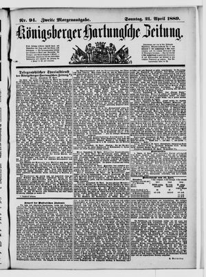 Königsberger Hartungsche Zeitung on Apr 21, 1889