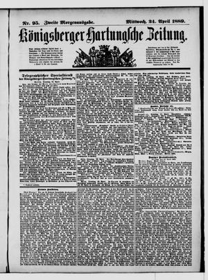 Königsberger Hartungsche Zeitung vom 24.04.1889