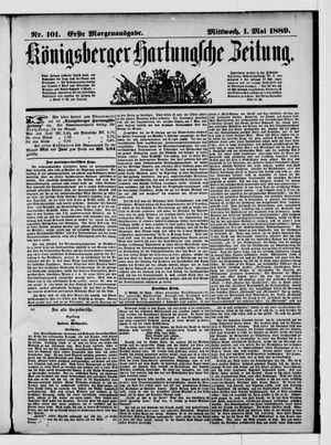 Königsberger Hartungsche Zeitung on May 1, 1889