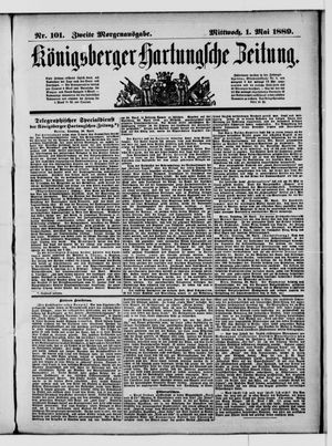 Königsberger Hartungsche Zeitung vom 01.05.1889