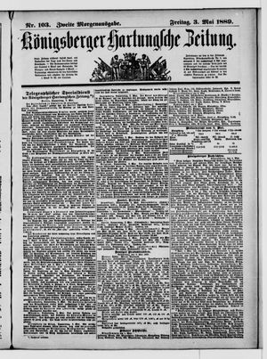 Königsberger Hartungsche Zeitung on May 3, 1889