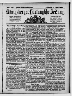 Königsberger Hartungsche Zeitung vom 07.05.1889