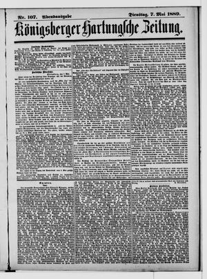 Königsberger Hartungsche Zeitung vom 07.05.1889
