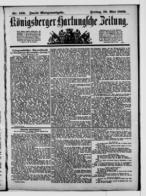 Königsberger Hartungsche Zeitung vom 10.05.1889