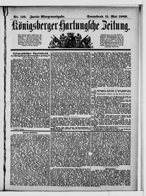 Königsberger Hartungsche Zeitung vom 11.05.1889