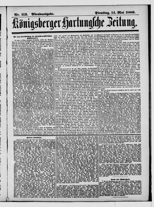 Königsberger Hartungsche Zeitung vom 14.05.1889