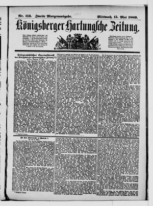 Königsberger Hartungsche Zeitung on May 15, 1889