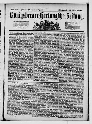 Königsberger Hartungsche Zeitung vom 15.05.1889