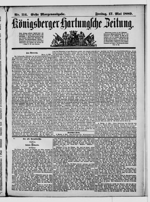 Königsberger Hartungsche Zeitung on May 17, 1889