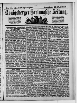 Königsberger Hartungsche Zeitung vom 25.05.1889