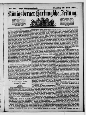 Königsberger Hartungsche Zeitung on May 28, 1889