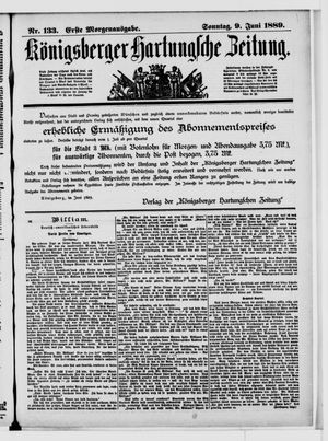 Königsberger Hartungsche Zeitung vom 09.06.1889