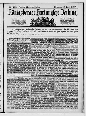 Königsberger Hartungsche Zeitung on Jun 16, 1889