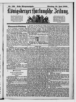 Königsberger Hartungsche Zeitung on Jun 18, 1889