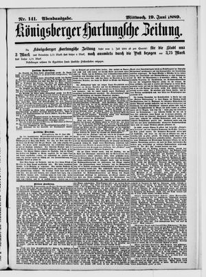 Königsberger Hartungsche Zeitung vom 19.06.1889
