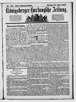Königsberger Hartungsche Zeitung vom 21.06.1889