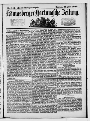 Königsberger Hartungsche Zeitung vom 21.06.1889