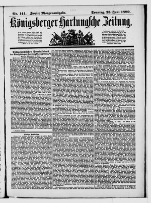 Königsberger Hartungsche Zeitung on Jun 23, 1889