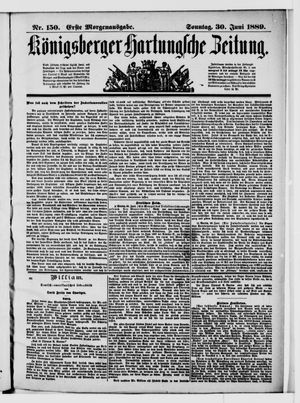 Königsberger Hartungsche Zeitung vom 30.06.1889